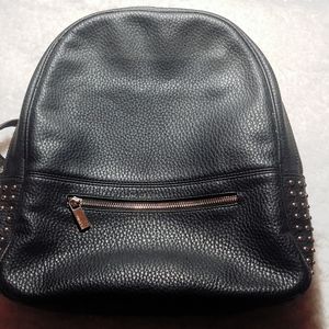 Black leather Backpack